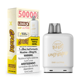 Enjoy bold flavour and 50k puffs with Banana Triple Swirl  Pod by Flavour Beast Level X Ultra G2. 20mL, dual mesh coil, adjustable airflow, and smooth hits